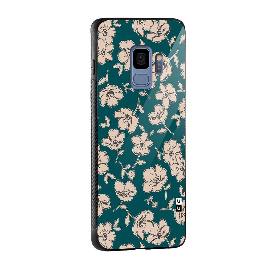 Beauty Green Bloom Glass Back Case for Galaxy S9