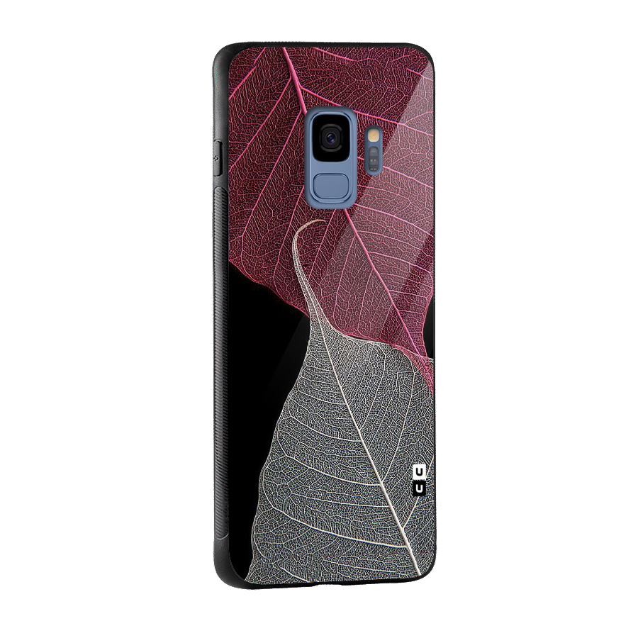 Beauty Leaf Glass Back Case for Galaxy S9