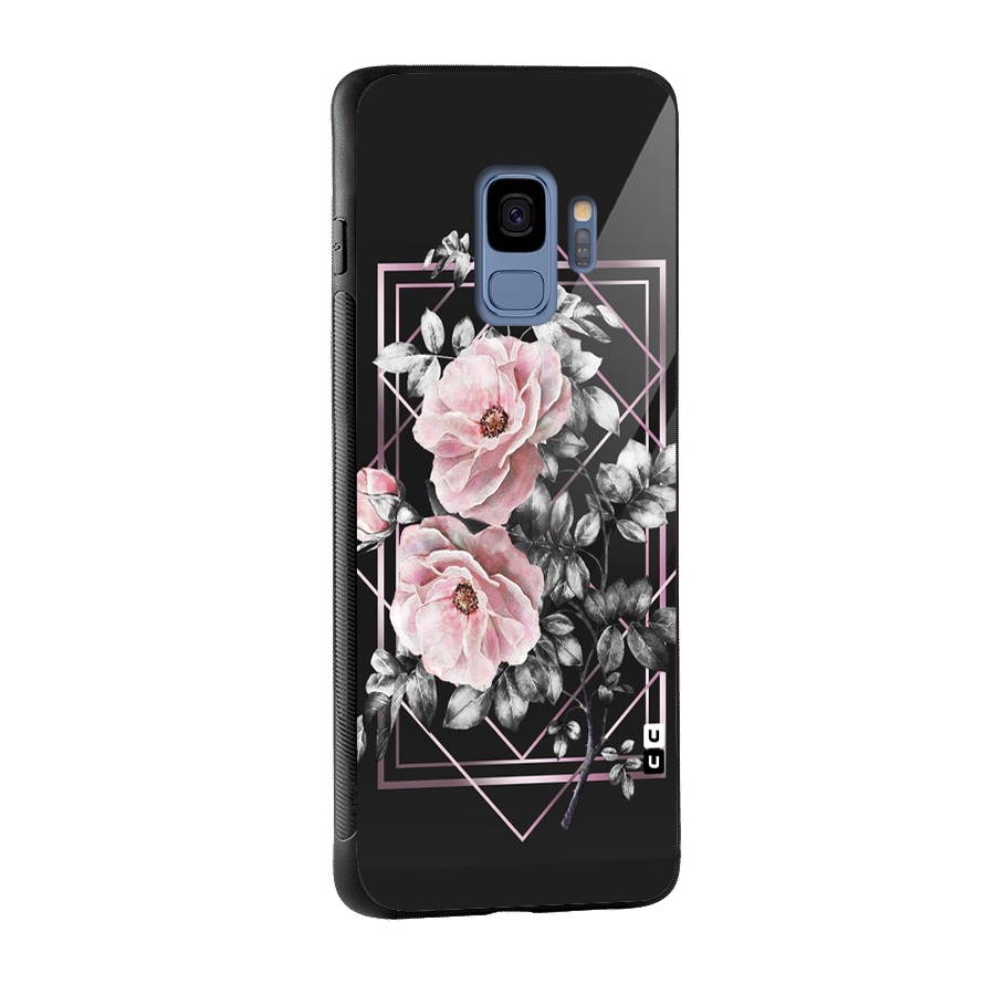 Beguilling Pink Floral Glass Back Case for Galaxy S9