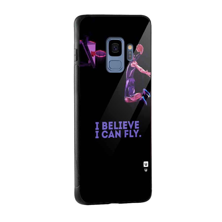 Believe And Fly Glass Back Case for Galaxy S9
