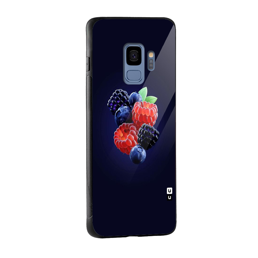 Berry Blast Glass Back Case for Galaxy S9
