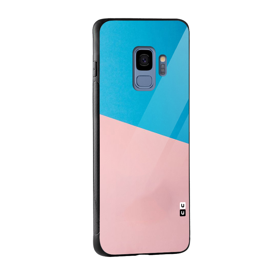 Bicolor Design Glass Back Case for Galaxy S9