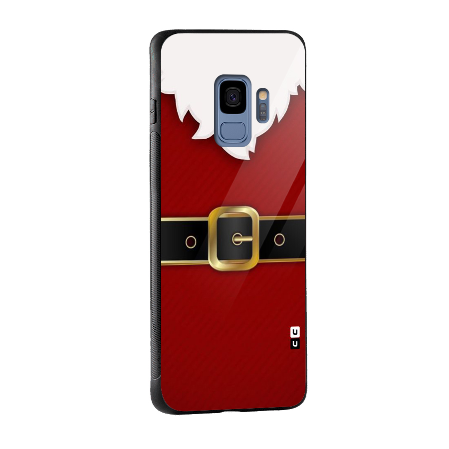 Black Belt Design Glass Back Case for Galaxy S9