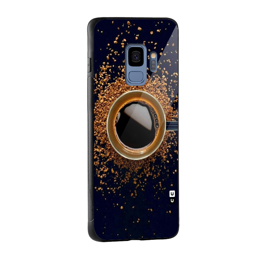 Black Coffee Glass Back Case for Galaxy S9