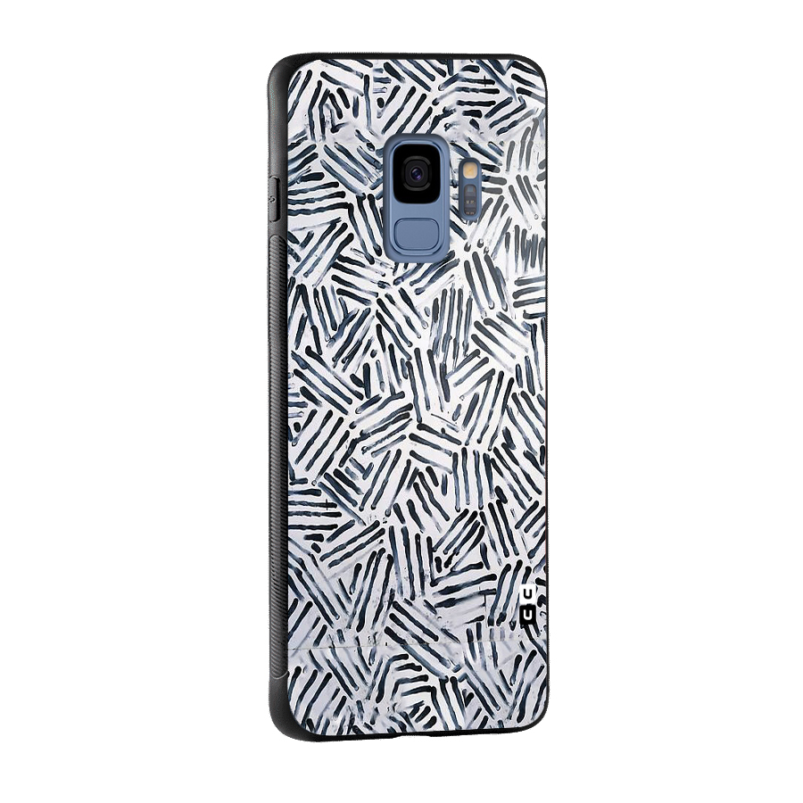 Black Tiny Uneven Glass Back Case for Galaxy S9