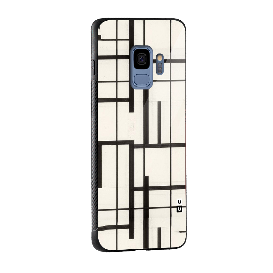 Black Unsymmetry Glass Back Case for Galaxy S9