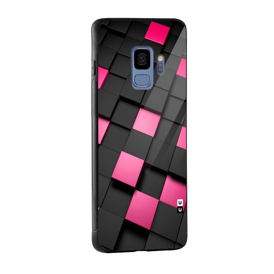 Blocks Diagonal Glass Back Case for Galaxy S9