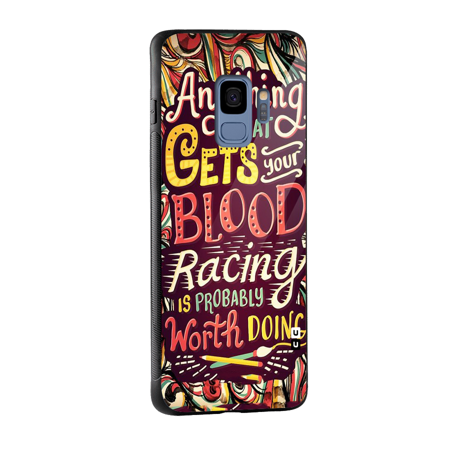 Blood Racing Glass Back Case for Galaxy S9