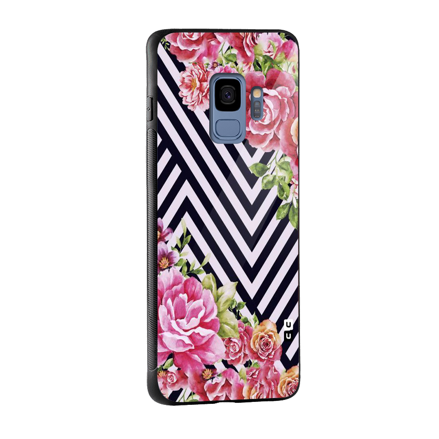 Bloom Zig Zag Glass Back Case for Galaxy S9
