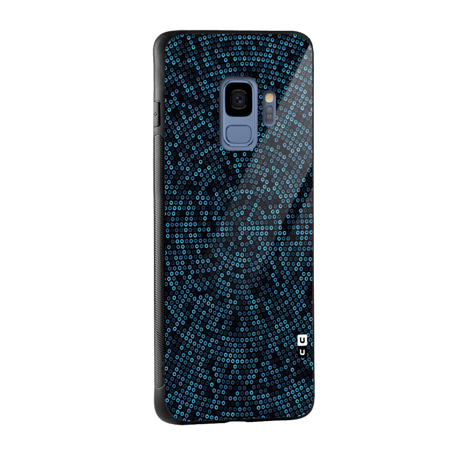 Blue Disco Lights Glass Back Case for Galaxy S9