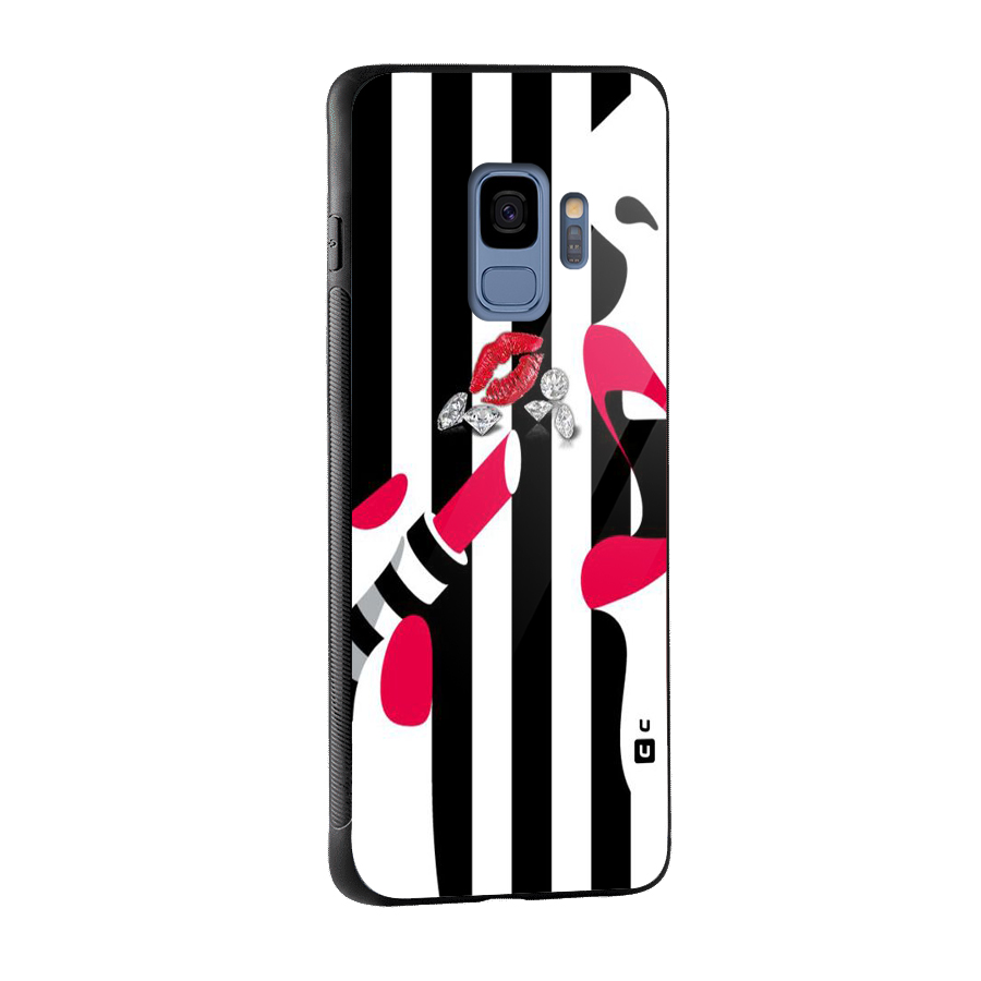 Bold Woman Glass Back Case for Galaxy S9