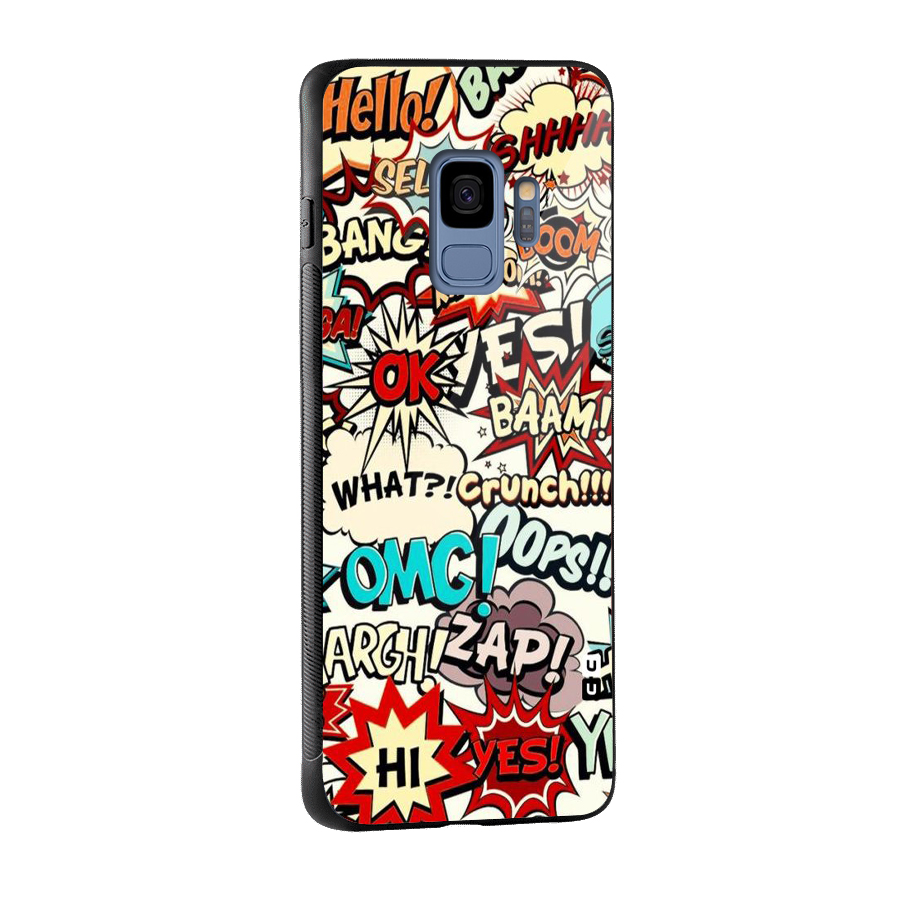 Boom Zap Glass Back Case for Galaxy S9