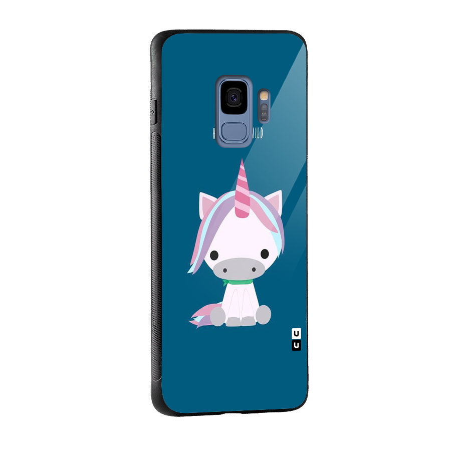 Born Wild Unicorn Glass Back Case for Galaxy S9