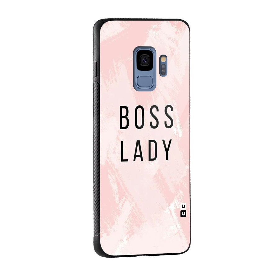 Boss Lady Pink Glass Back Case for Galaxy S9