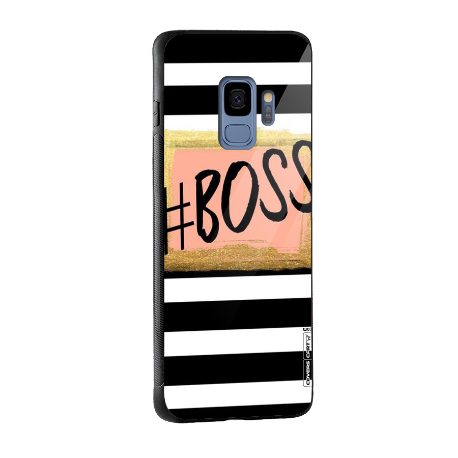 Boss Stripes Glass Back Case for Galaxy S9