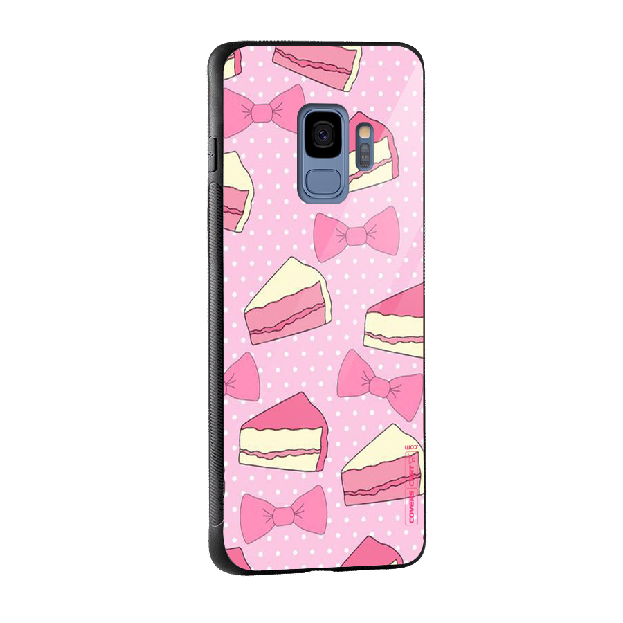 Bow Cake Glass Back Case for Galaxy S9