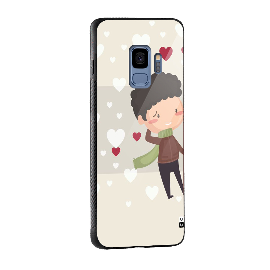 Boy in love Glass Back Case for Galaxy S9