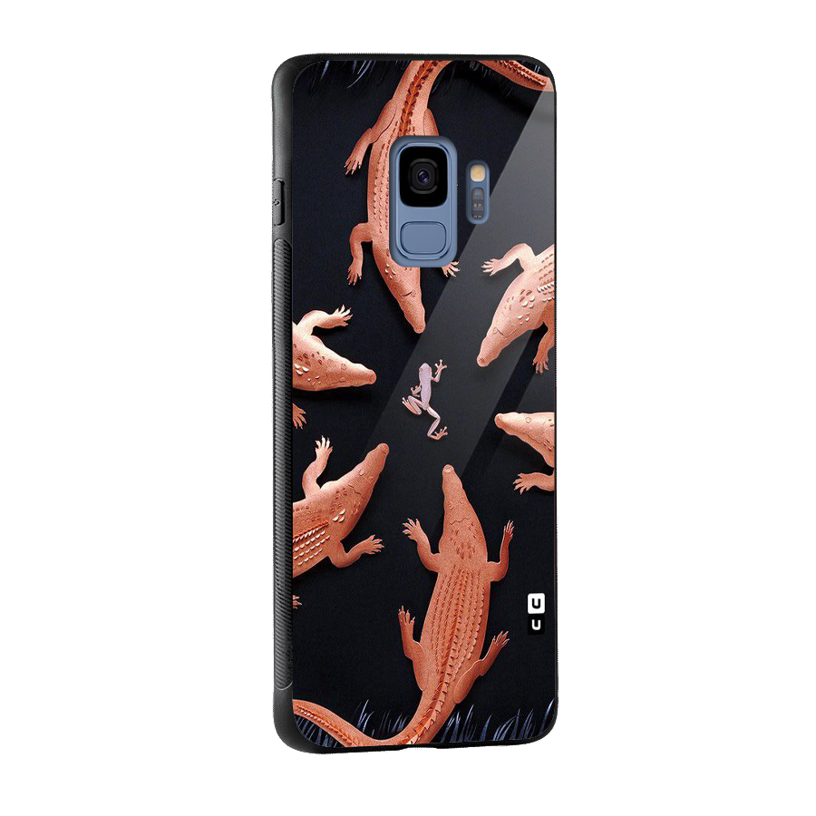 Brave Frog Glass Back Case for Galaxy S9