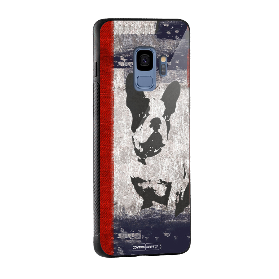Bull Dog Glass Back Case for Galaxy S9