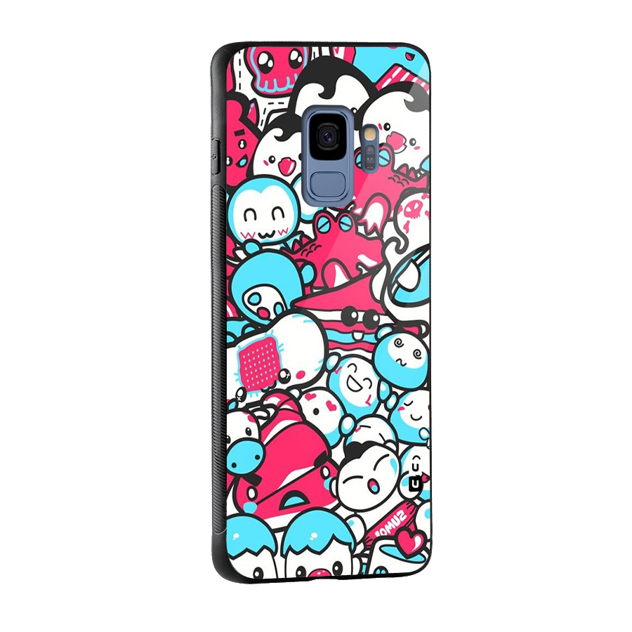 Bunny Quirk Glass Back Case for Galaxy S9