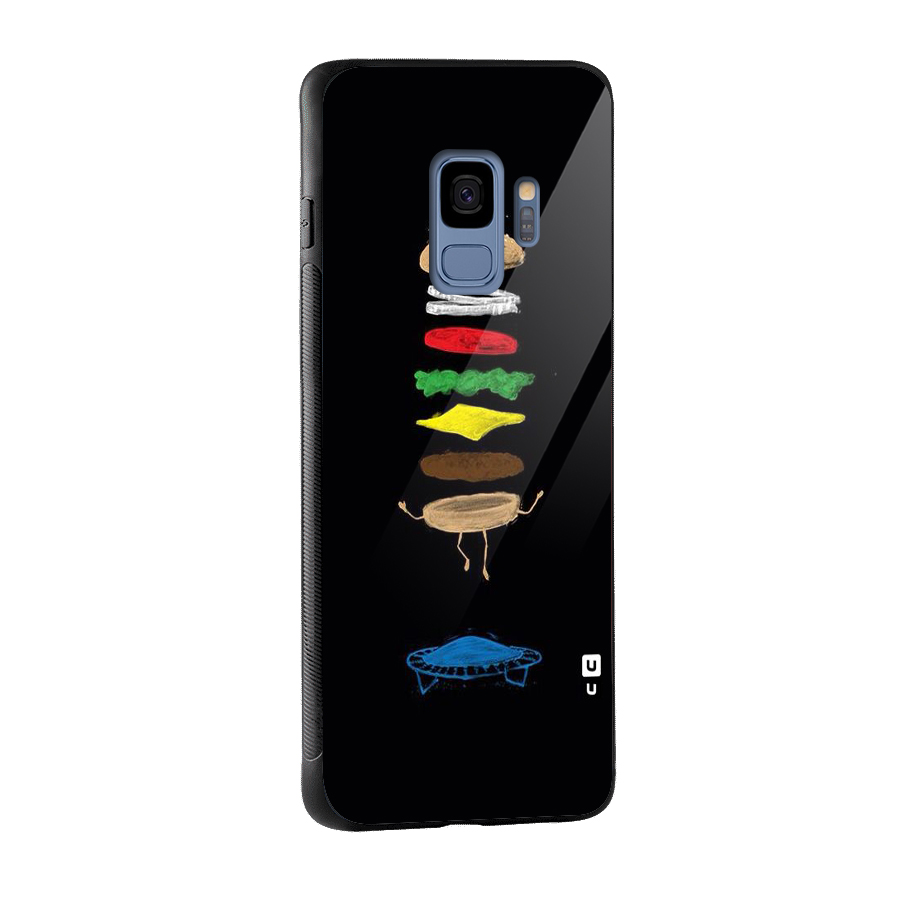 Burger Jump Glass Back Case for Galaxy S9