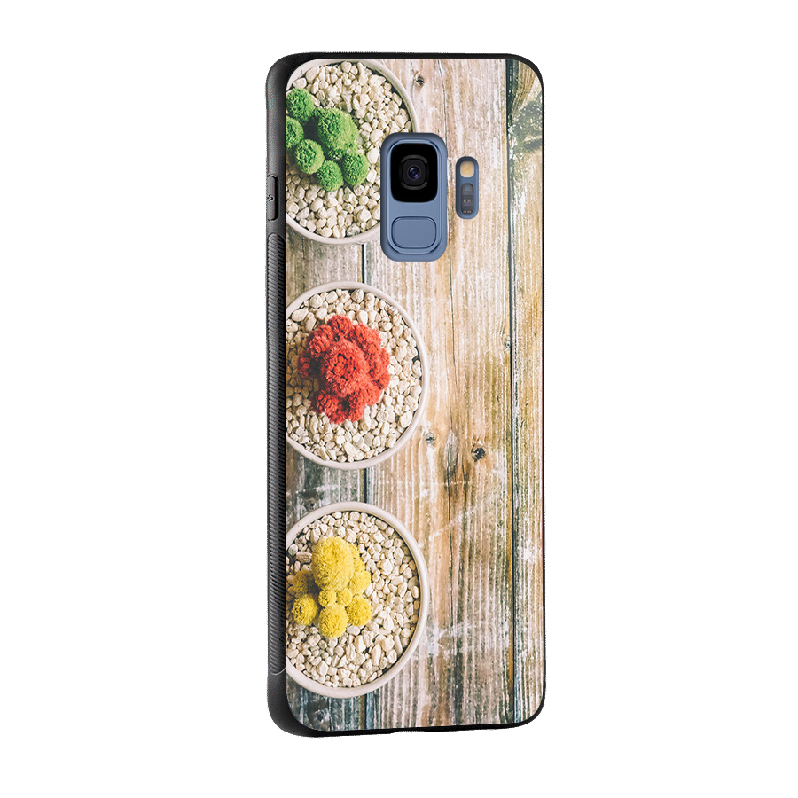 Cacti Decor Glass Back Case for Galaxy S9