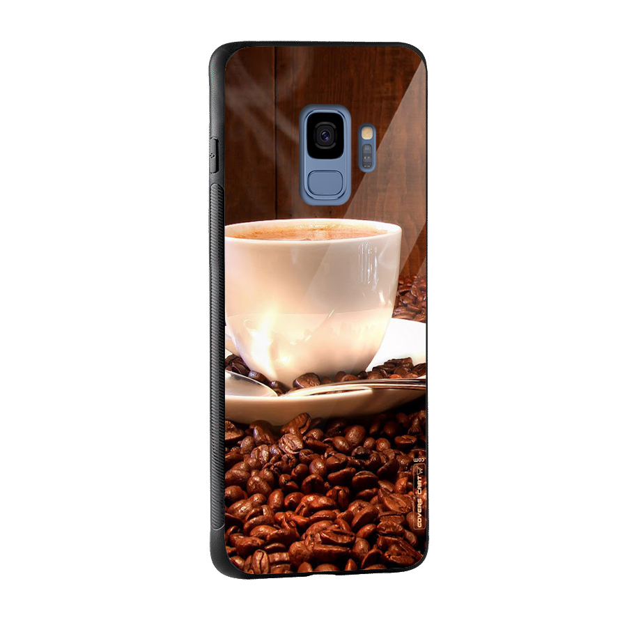 Caffeine Beans Glass Back Case for Galaxy S9