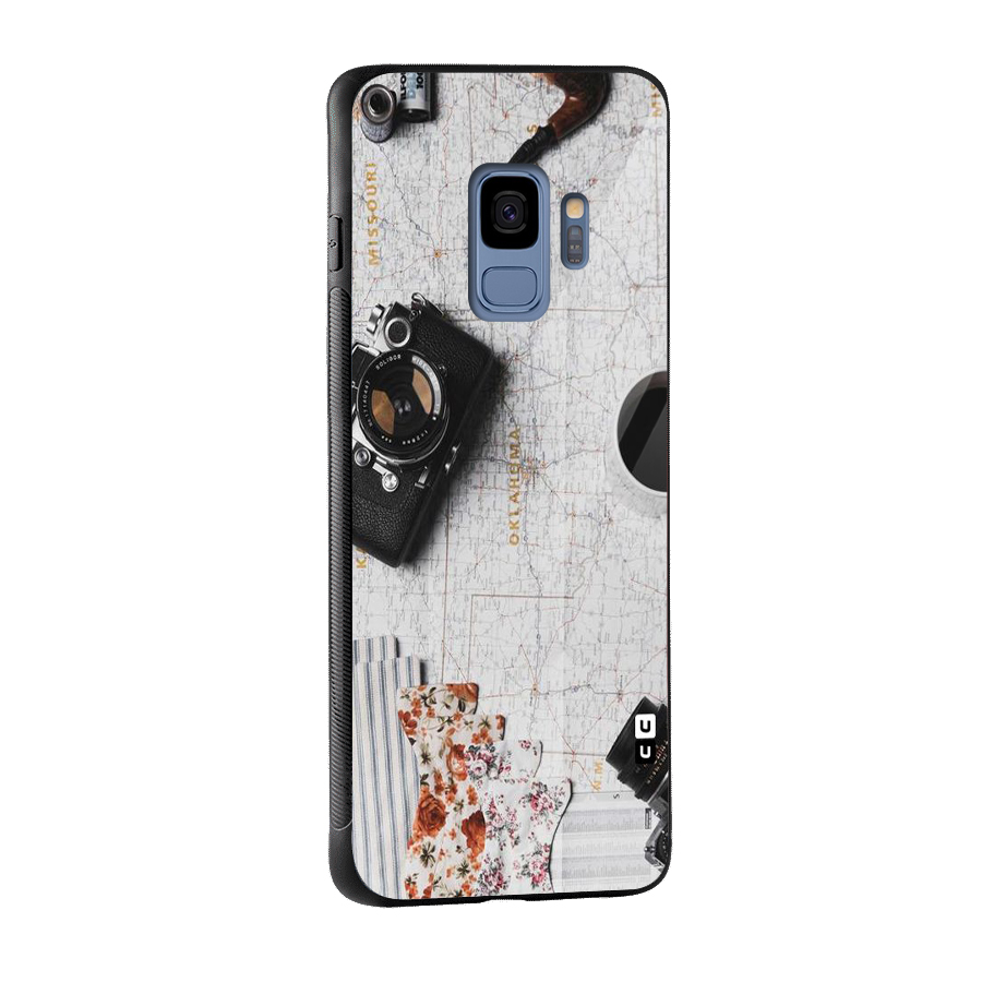 Camera Smoky Pipe Glass Back Case for Galaxy S9