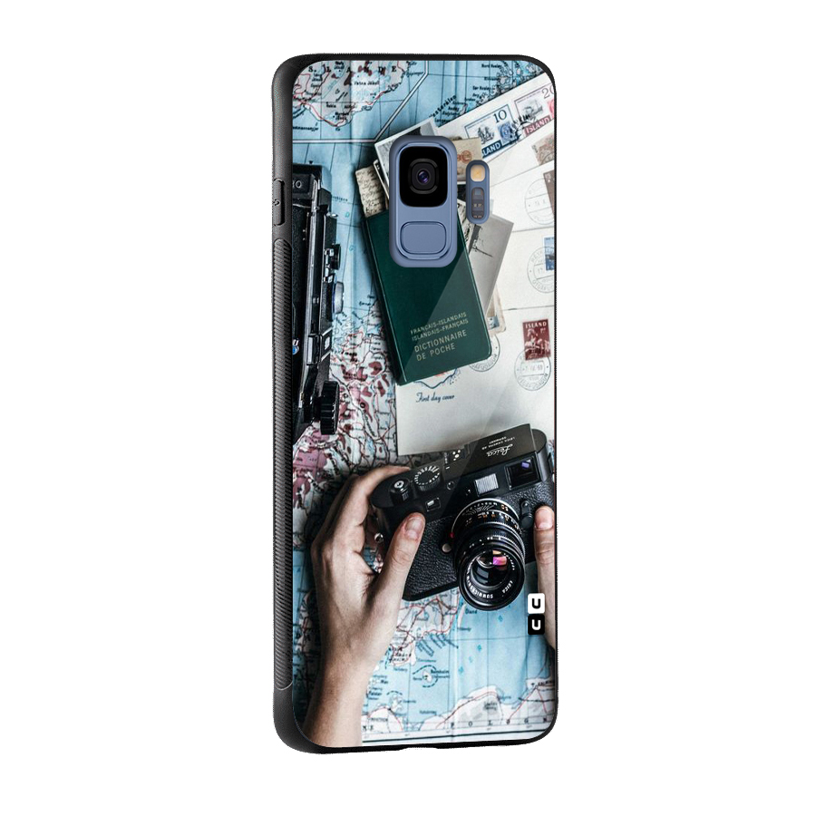 Camera and Postcards Glass Back Case for Galaxy S9