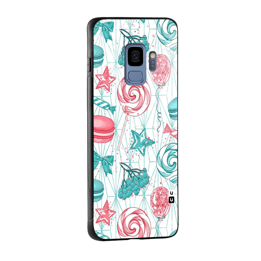 Candies And Macroons Glass Back Case for Galaxy S9
