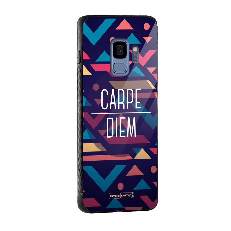 Carpe Diem Glass Back Case for Galaxy S9