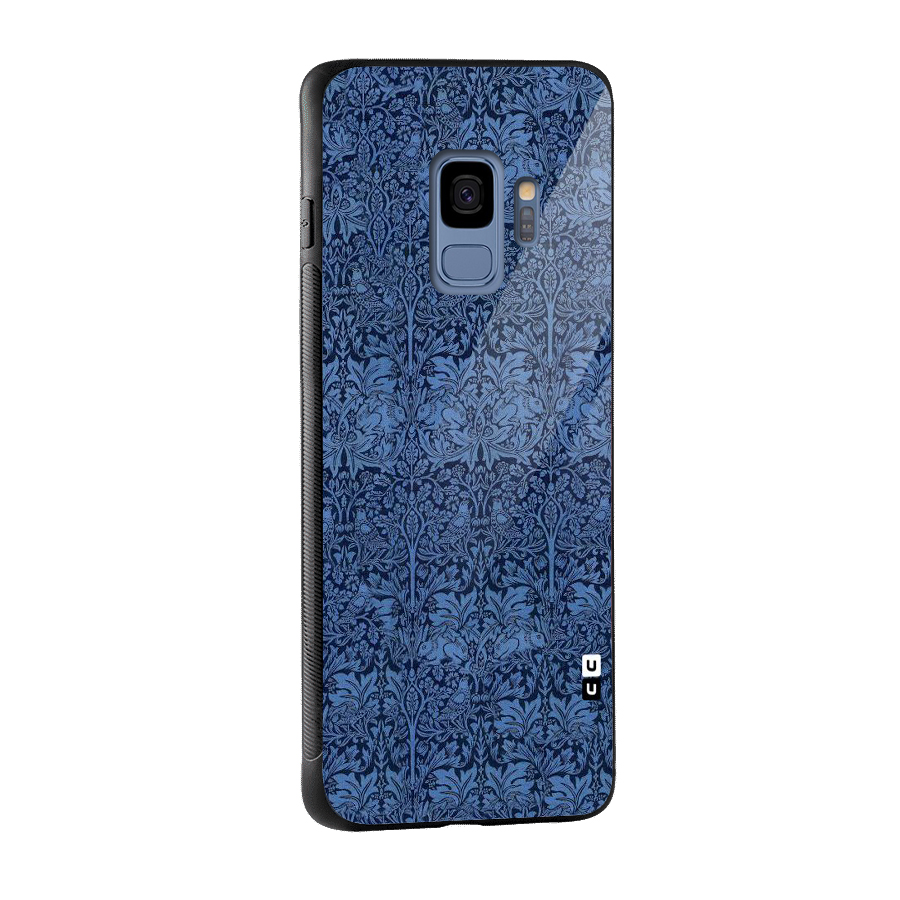 Carving Design Glass Back Case for Galaxy S9