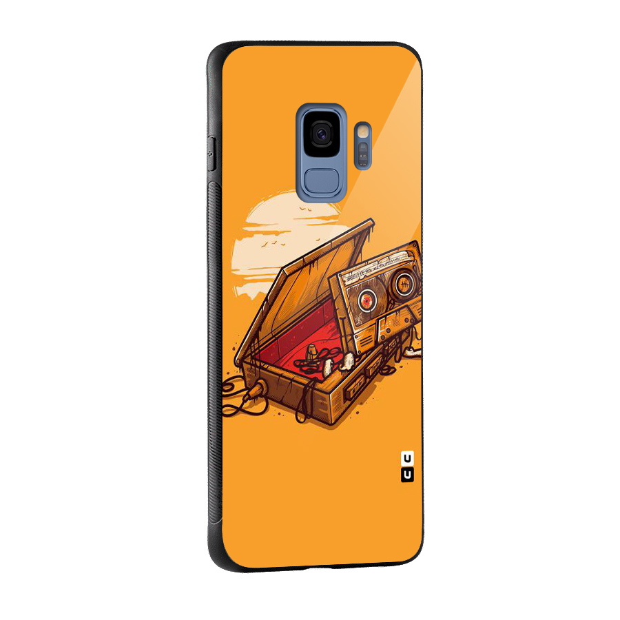 Casette Box Glass Back Case for Galaxy S9