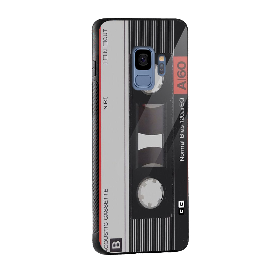 Casette Design Glass Back Case for Galaxy S9