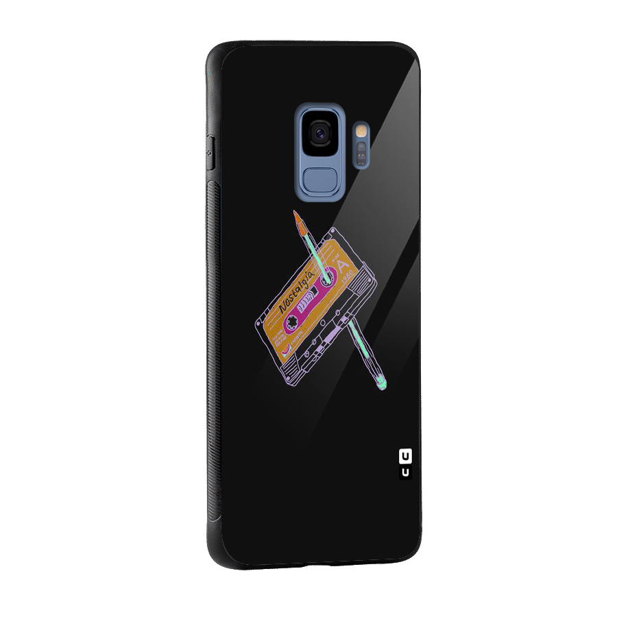 Casette Nostalgia Glass Back Case for Galaxy S9