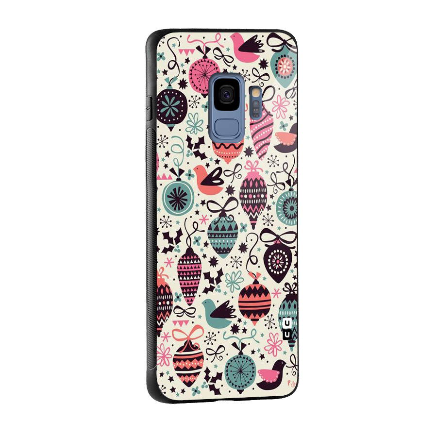 Celebration Pattern Glass Back Case for Galaxy S9