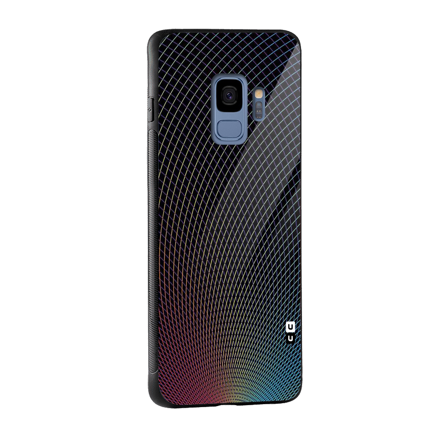 Check Swirls Glass Back Case for Galaxy S9