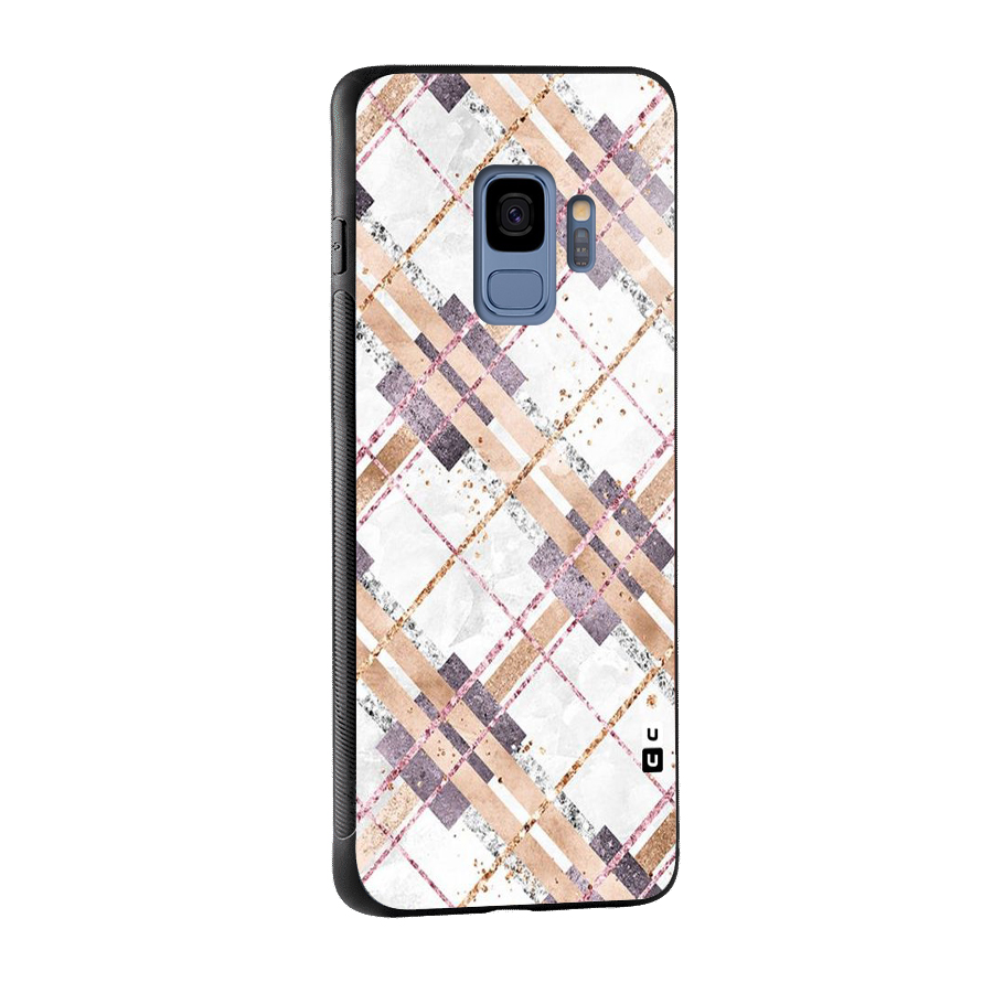 Check Trouble Glass Back Case for Galaxy S9