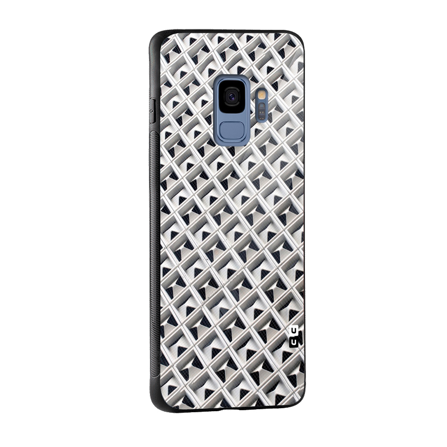 Check White Design Glass Back Case for Galaxy S9