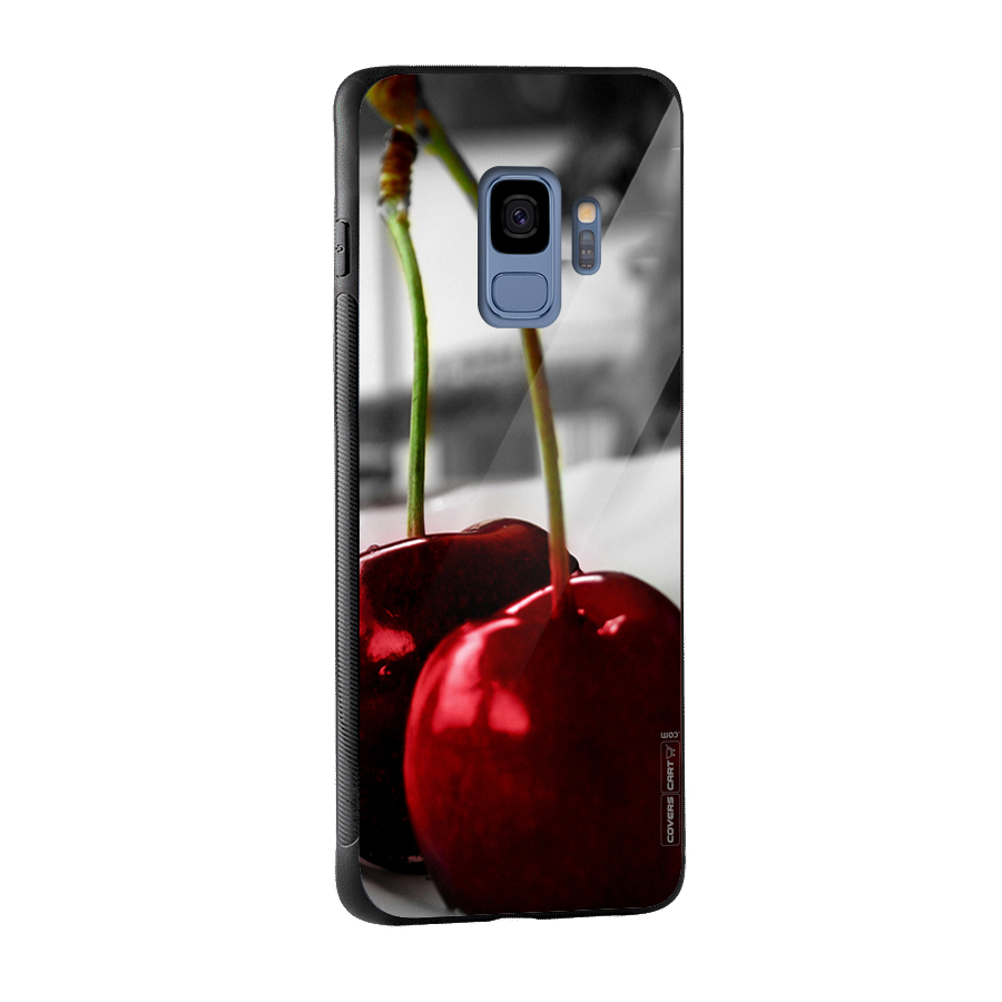 Cherry Photography Glass Back Case for Galaxy S9