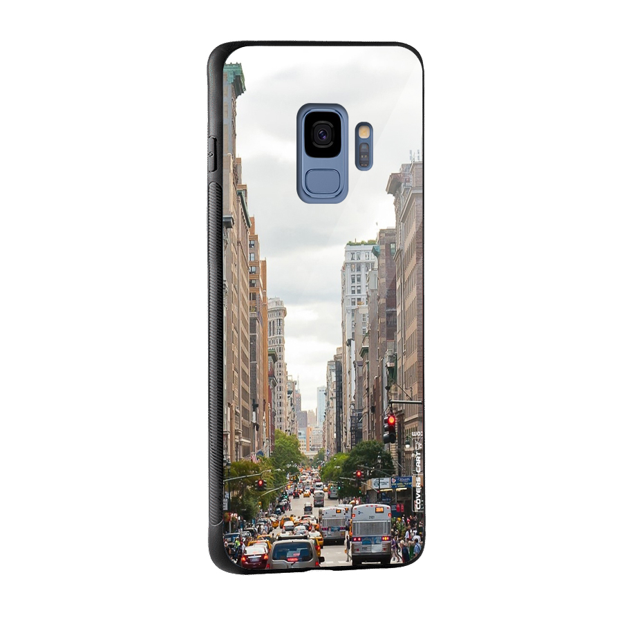 City Street View Glass Back Case for Galaxy S9
