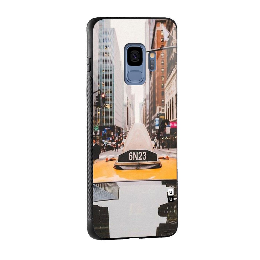 City Taxi Glass Back Case for Galaxy S9