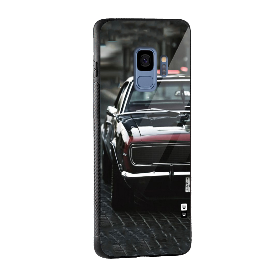 Class Vintage Car Glass Back Case for Galaxy S9