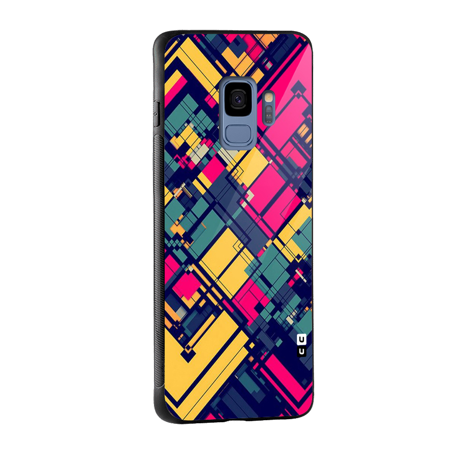 Classic Abstract Coloured Glass Back Case for Galaxy S9