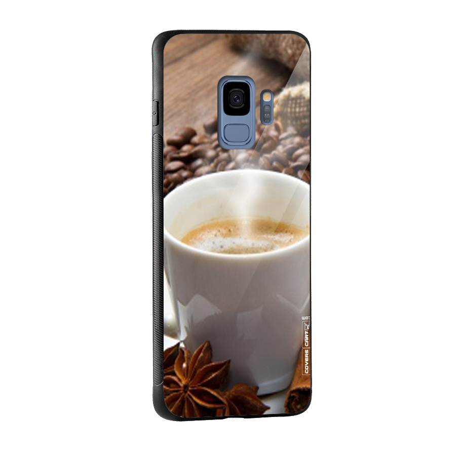 Classic Coffee Beans Glass Back Case for Galaxy S9