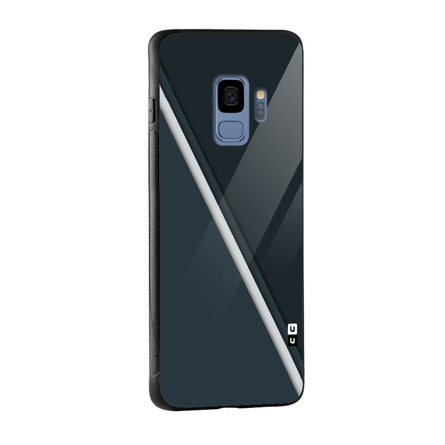 Classic Single Stripe Glass Back Case for Galaxy S9