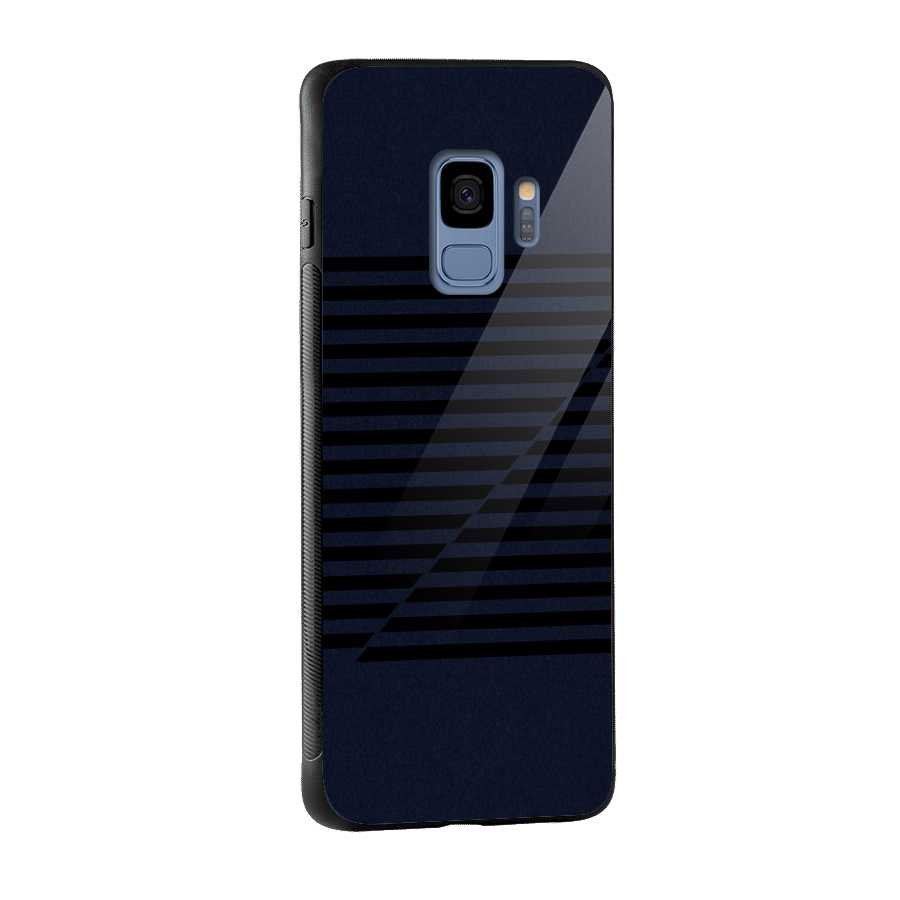 Classic Stripes Cut Glass Back Case for Galaxy S9