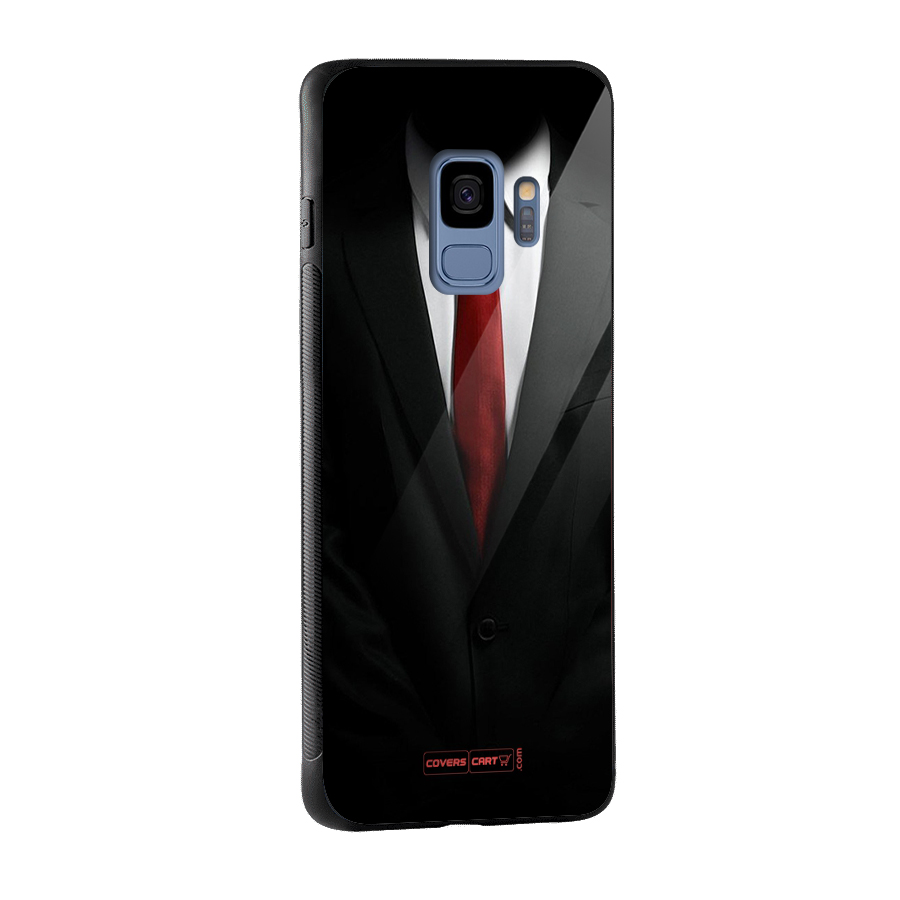 Classic Suit Glass Back Case for Galaxy S9