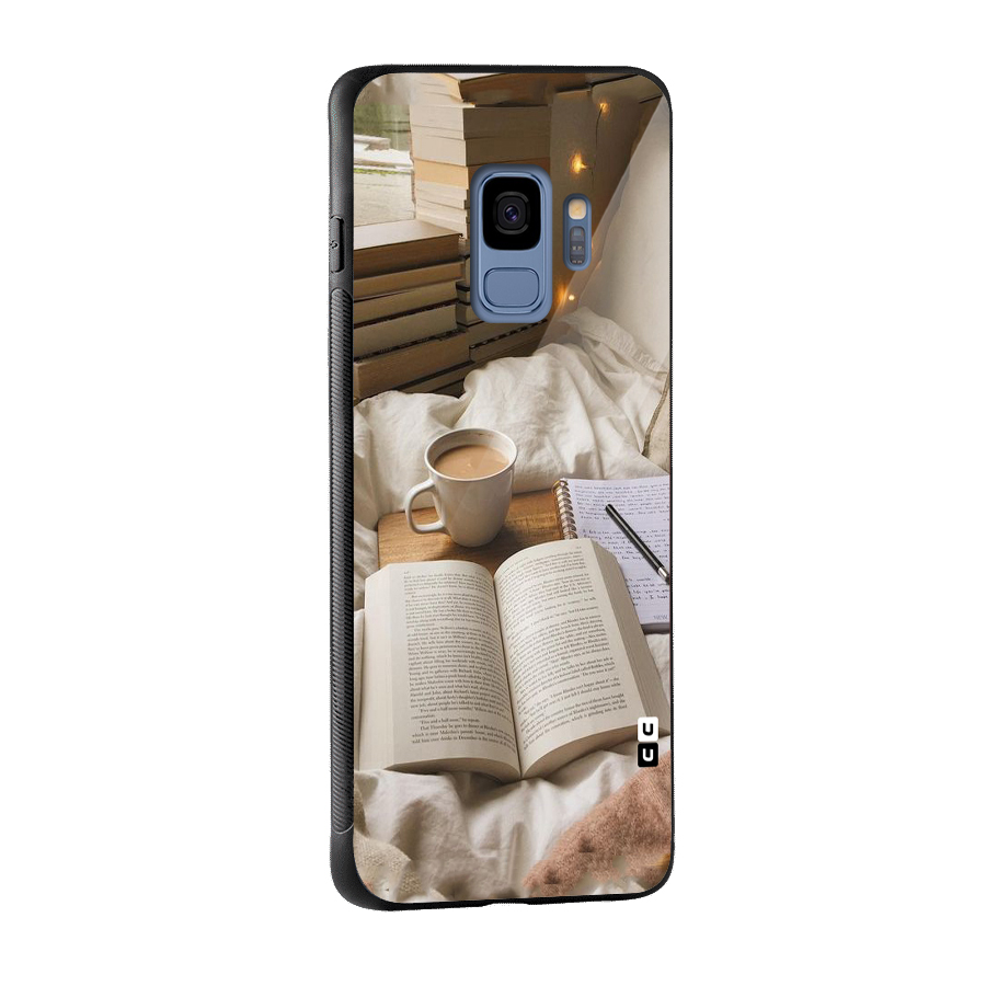 Coffee And Books Glass Back Case for Galaxy S9