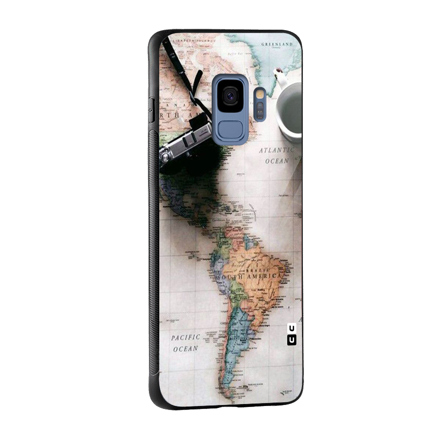 Coffee And Travel Glass Back Case for Galaxy S9